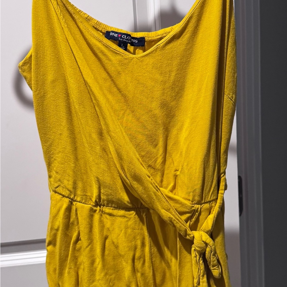 Bright Yellow Wrap Romper